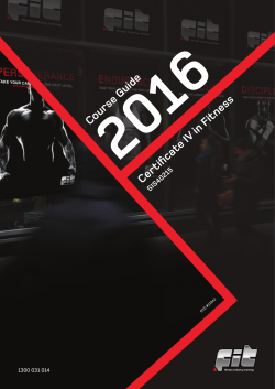 Cert IV - Fitness Industry Training