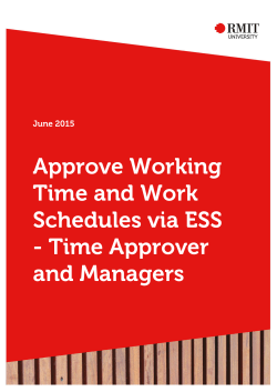 Approve Working Time and Work Schedules via ESS Guide
