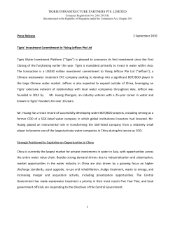 TIGRIS INFRASTRUCTURE PARTNERS PTE