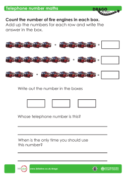 Telephone number maths Count the number of fire engines in each