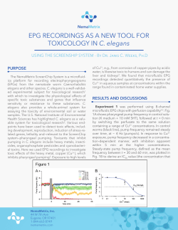 EPG RECORDINGS AS A NEW TOOL FOR TOXICOLOGY IN C
