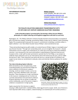 for immediate release - The Phillips Collection