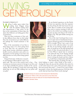 a stewardship narrative series presented by TENS