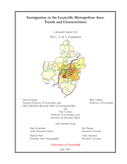 Immigration to the Louisville Metropolitan Area: Trends and