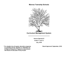 Spanish IV (Honors) - Monroe Township School District