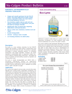 Nu-Calgon Product Bulletin