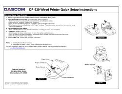 DP-520 Wired Printer Quick Setup Instructions