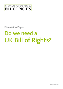 Commission on a Bill of Rights Discussion Paper