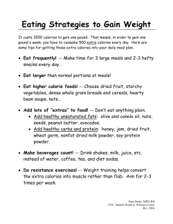 Eating Strategies to Gain Weight