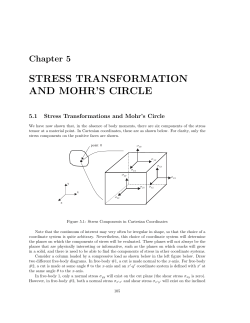 Chapter 5 STRESS TRANSFORMATION AND MOHR`S CIRCLE