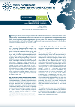 THE NORWEGIAN ATLANTIC COMITTEE NATO finally has its long