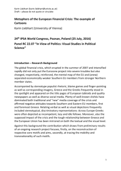 Metaphors of the European Financial Crisis: The