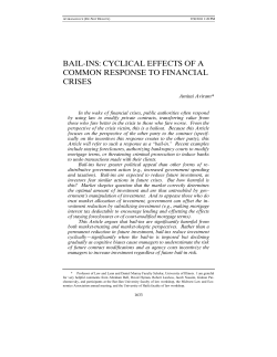 BAIL-INS: CYCLICAL EFFECTS OF A COMMON RESPONSE TO