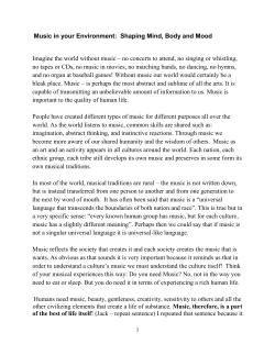 Music in your Environment: Shaping Mind, Body and Mood Imagine