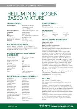 Helium in nitrogen based mixture