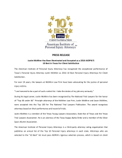 News: Personal Injury Lawyer, Jason McMinn, Named Top 10 in