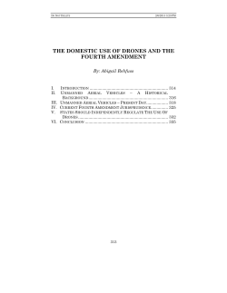 the domestic use of drones and the fourth amendment