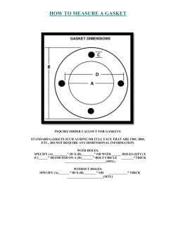 HOW TO MEASURE A GASKET