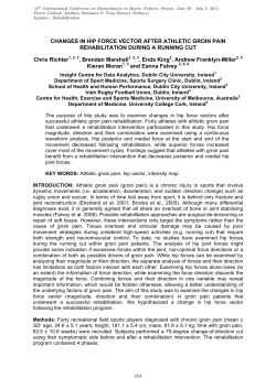 CHANGES IN HIP FORCE VECTOR AFTER ATHLETIC GROIN