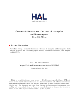 Geometric frustration: the case of triangular antiferromagnets