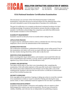 ICAA National Insulator Certification Examination