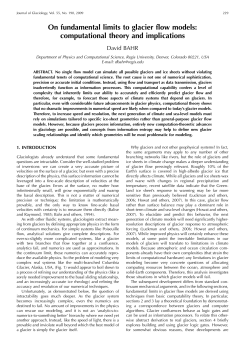 On fundamental limits to glacier flow models: computational theory