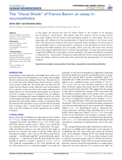 The &ldquo;Visual Shock&rdquo; of Francis Bacon: an essay in neuroesthetics