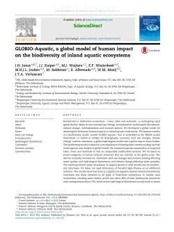 GLOBIO-Aquatic, a global model of human impact on the