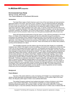 The Prairie Wetlands of Southwest Minnesota