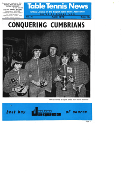 6. Apr 1975 - Table Tennis England