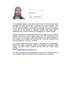 Editorial by Linda Brown