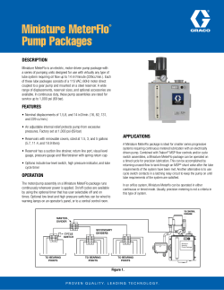 Miniature MeterFlo&reg; Pump Packages