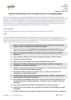 Grade 03 Social Studies Unit 01 Exemplar Lesson 01