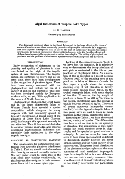 Algal Indicators of Trophic Lake Types