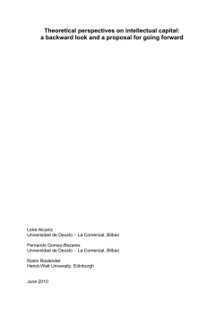 Theoretical perspectives on intellectual capital - Heriot