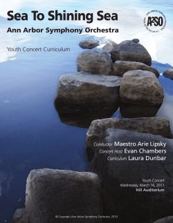 Sea To Shining Sea - Ann Arbor Symphony Orchestra