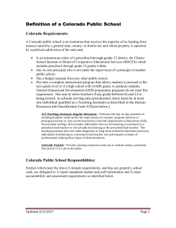 Definition of a Colorado Public School