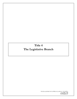 Title IV - The Legislative Branch