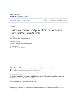Pleistocene human footprints from the Willandra Lakes