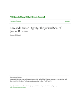 Law and Human Dignity: The Judicial Soul of Justice Brennan