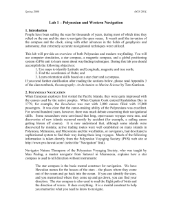 Lab 1 &ndash; Polynesian and Western Navigation