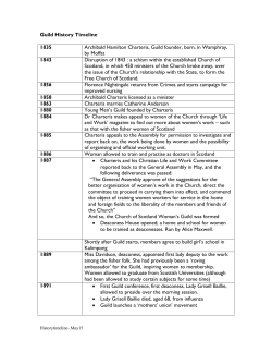 Guild History Timeline - The Church of Scotland