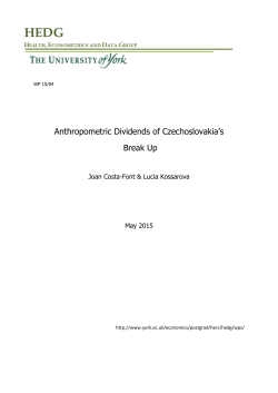 Anthropometric Dividends of Czechoslovakia`s Break Up
