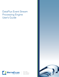 DataFlux Event Stream Processing Engine User`s