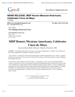MDP Honors Mexican-Americans, Celebrates Cinco de Mayo