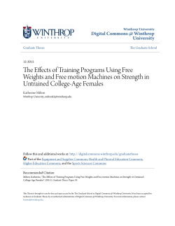 The Effects of Training Programs Using Free Weights and Free