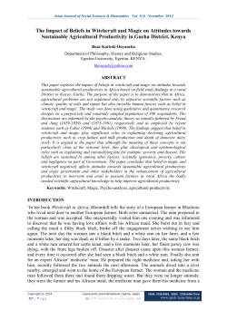 The Impact of Beliefs in Witchcraft and Magic on Attitudes towards