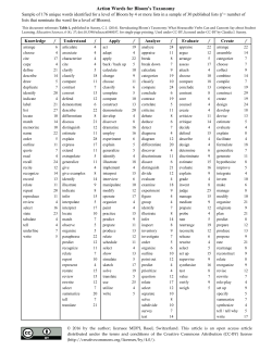 Action Words for Bloom`s Taxonomy