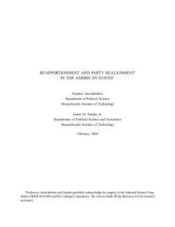 reapportionment and party realignment