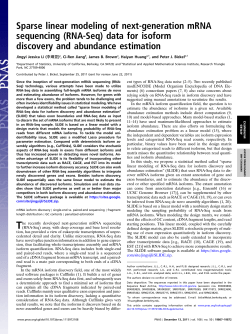 Sparse linear modeling of next-generation mRNA sequencing (RNA